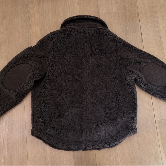 ALO Yoga Dark Brown Sherpa Jacket - Picture 3 of 6